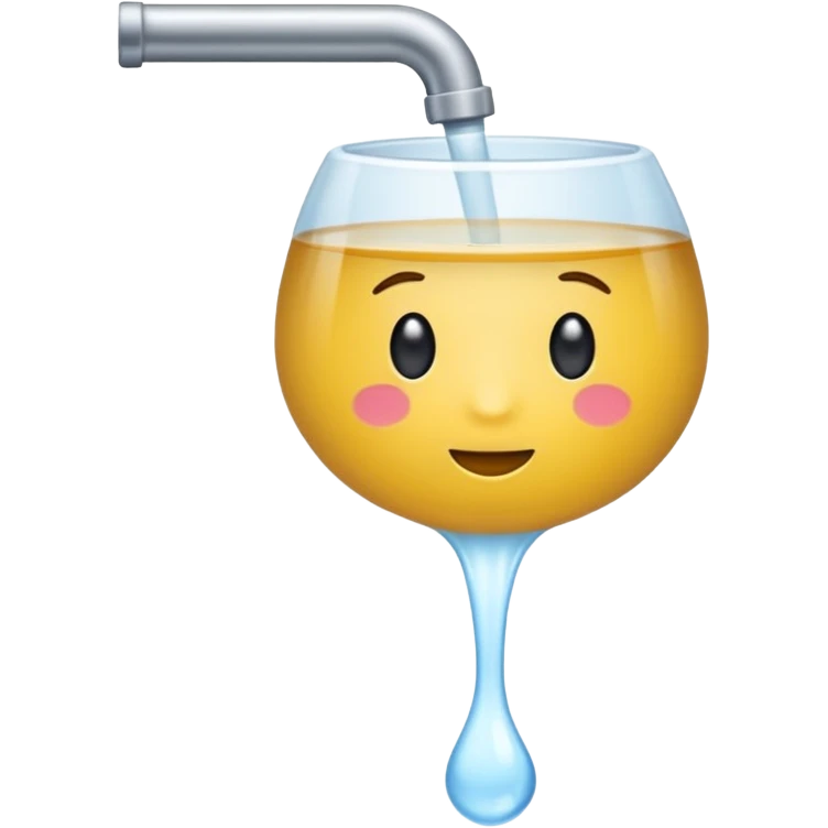 helle leicht gelbliche flüssigkeit fliesst in ein urinalkondom emoji
