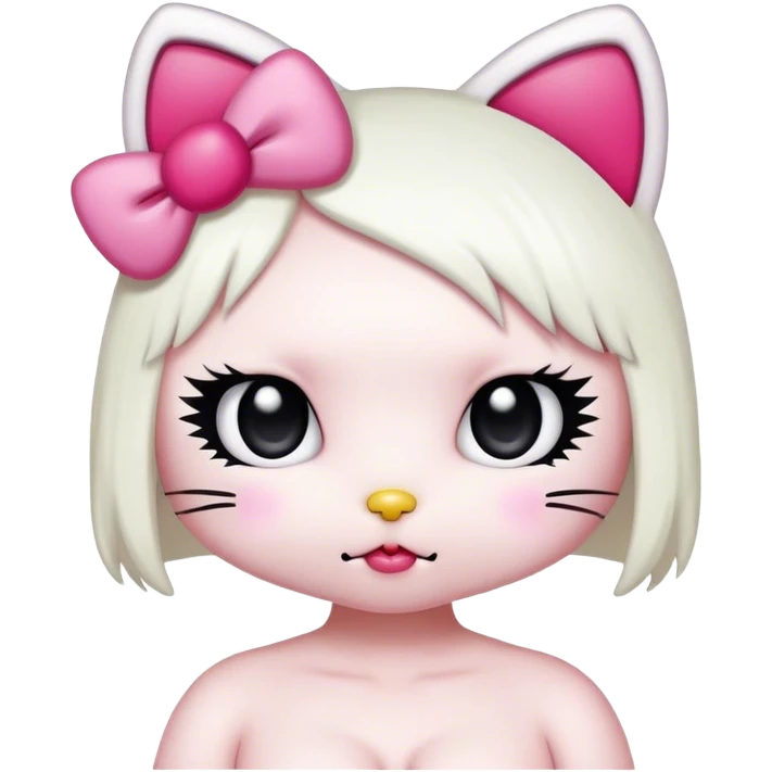 kawaii goth hello kitty emoji