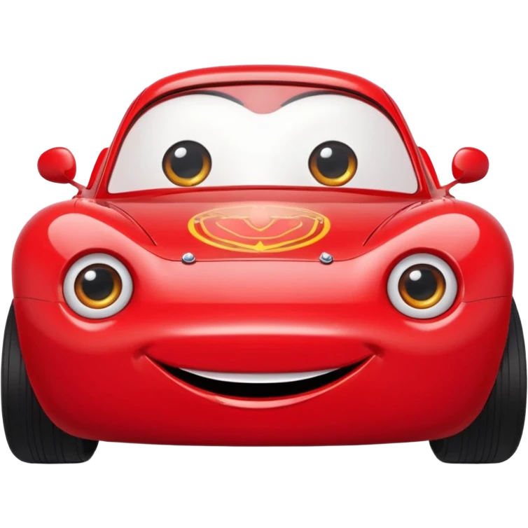 Rayo McQueen winking, cute red car with big eyes emoji