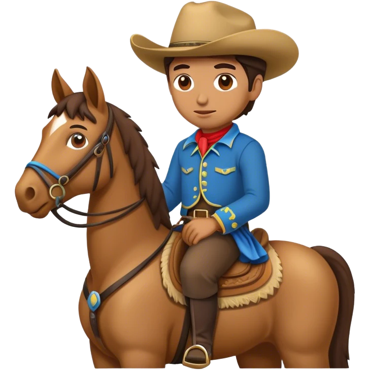 An emoji of an argentinian cowboy on a horse emoji
