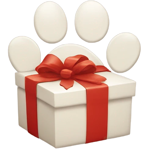 Paw print present emoji