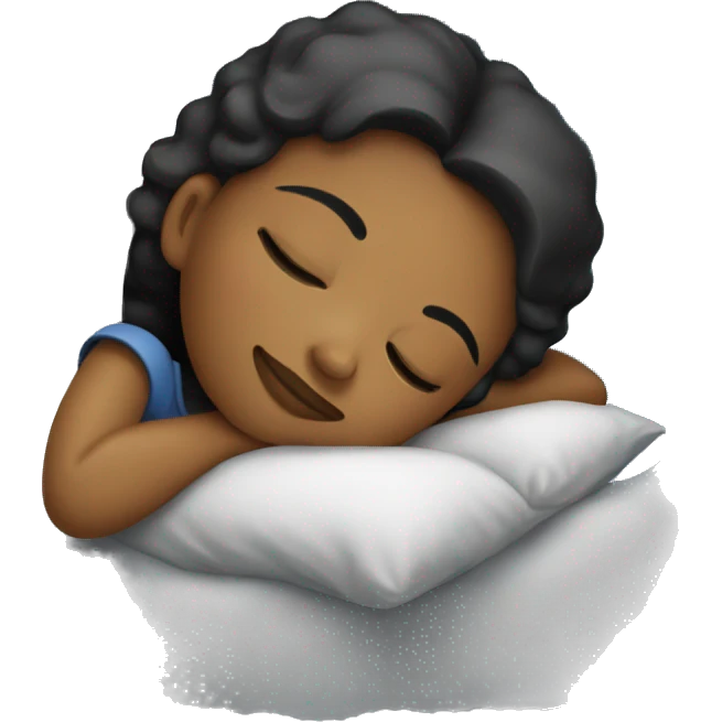 Girl sleeping on the moon emoji
