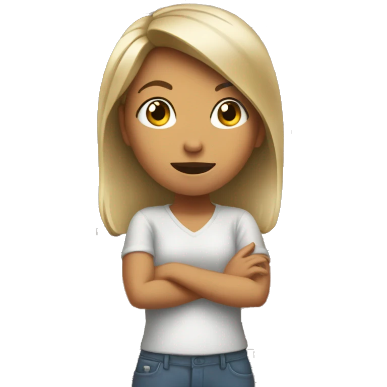 girl talking to brick wall emoji