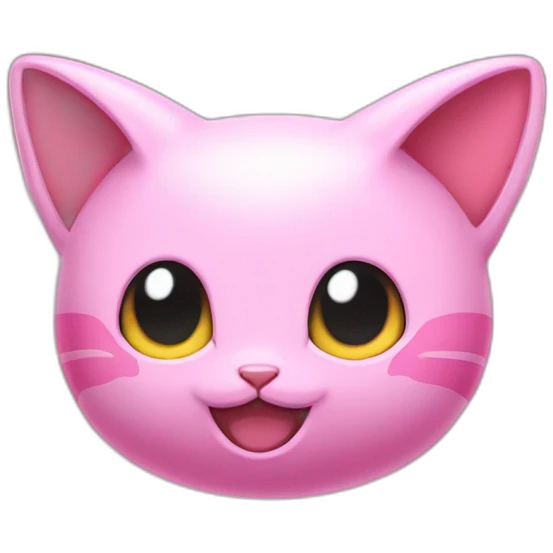 pink mew pokemon levitating emoji