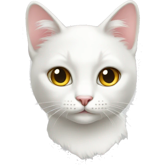 white cat clipart emoji