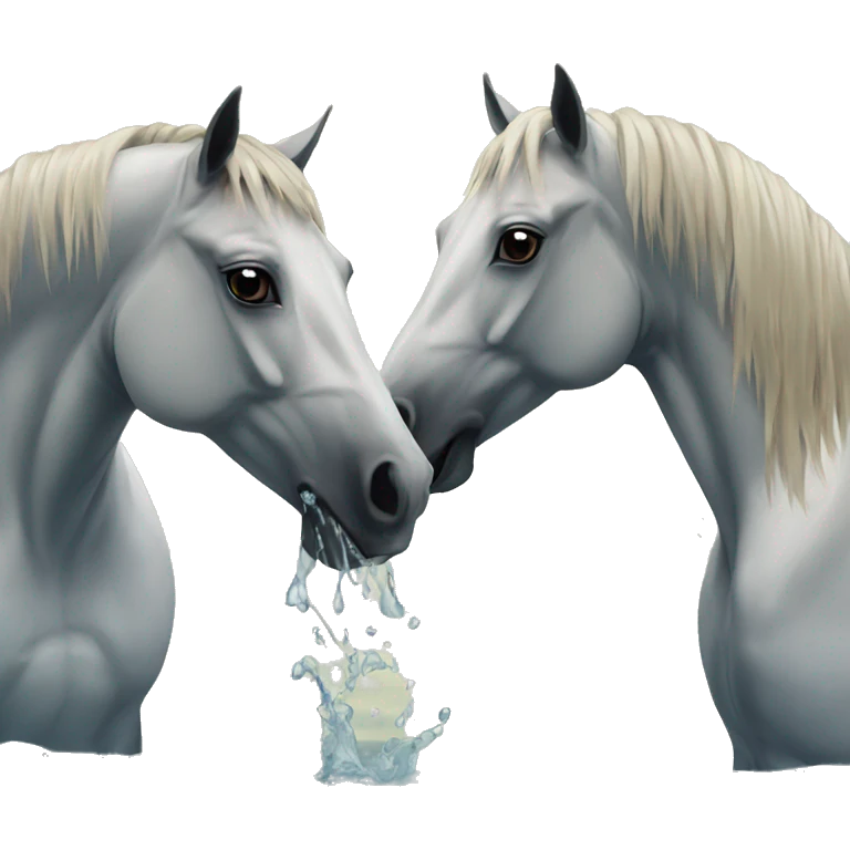 Horses in water emoji