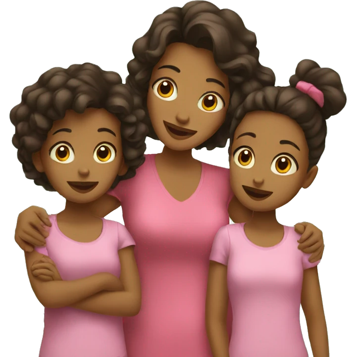 mom and 2 daughters emoji