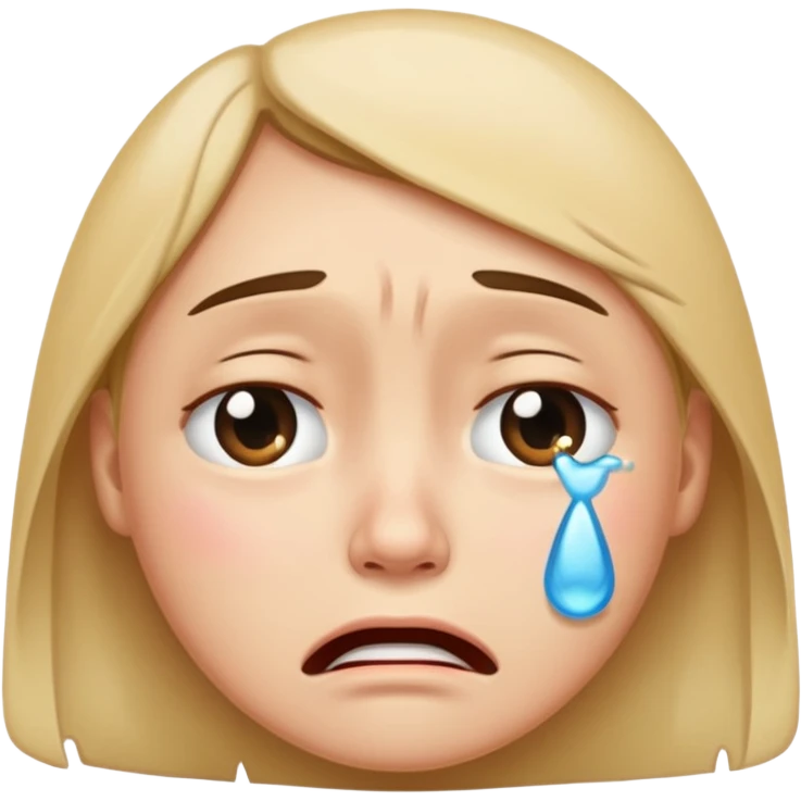 crying face emoji, expressive and clear emoji