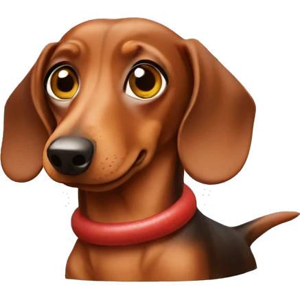 dachshund with sausage emoji