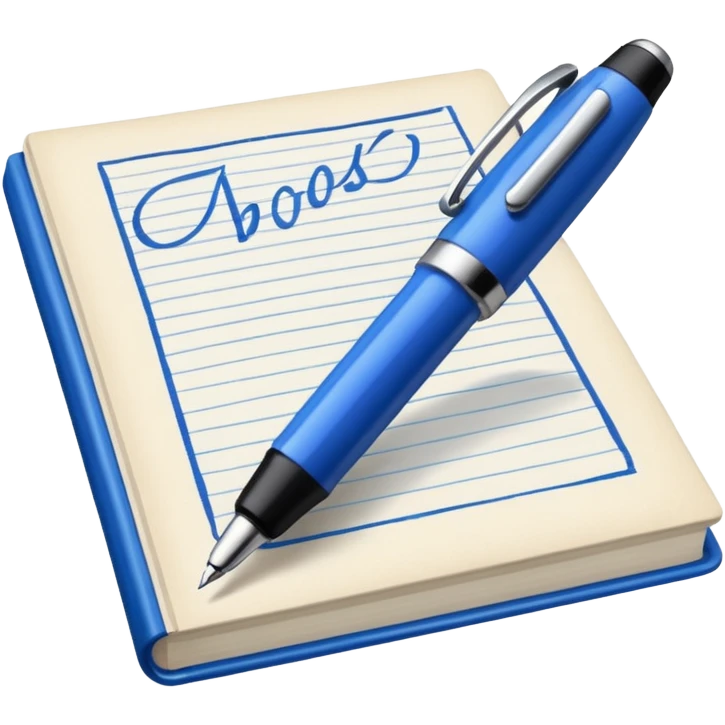 pen writing in a textbook emoji