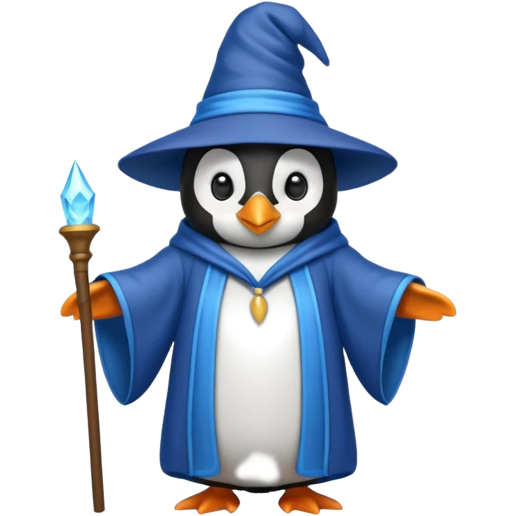 Penguin Wizard emoji