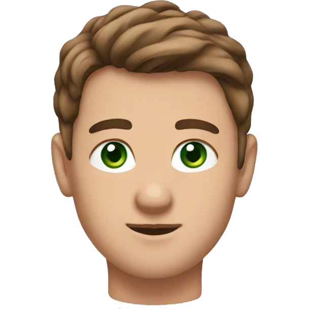 Giro with Green eyes and brown hairs  emoji