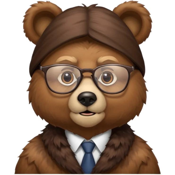 Professor bear emoji