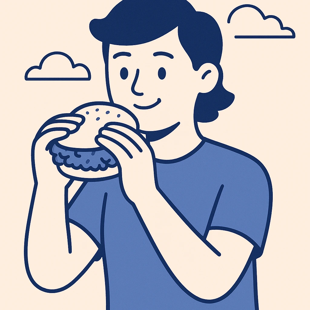person eating sloppy joe emoji