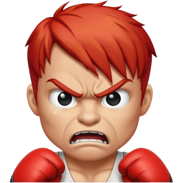 red hair angry boxer  emoji