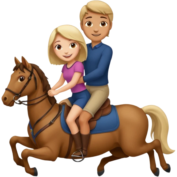 Girl riding a man emoji