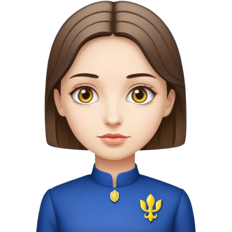 A naked girl is standing near the president of Ukraine emoji