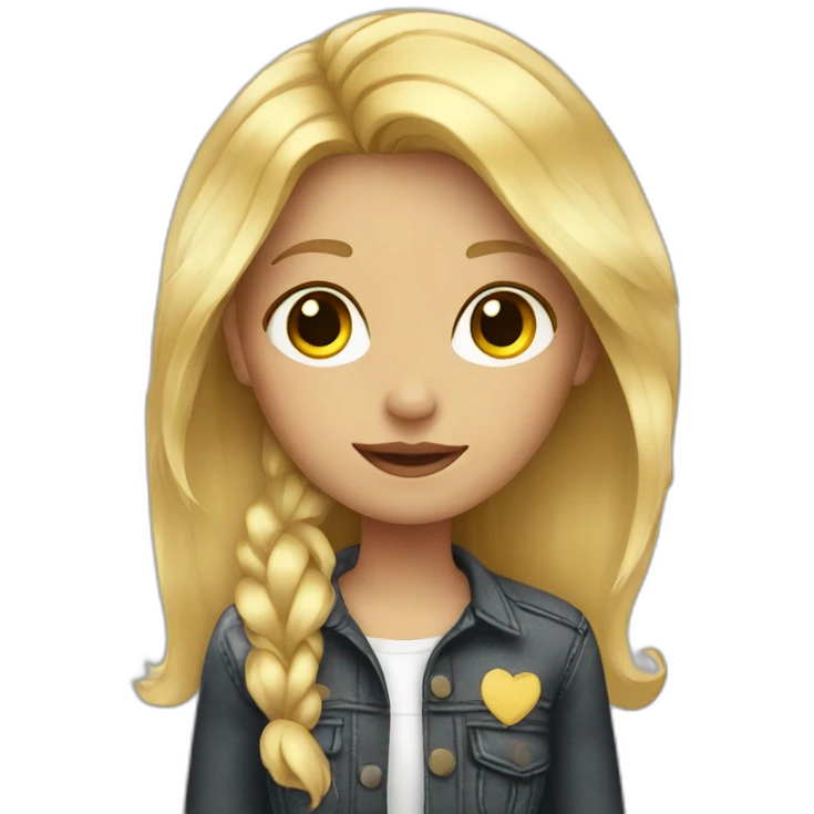 Blond girl with patches emoji