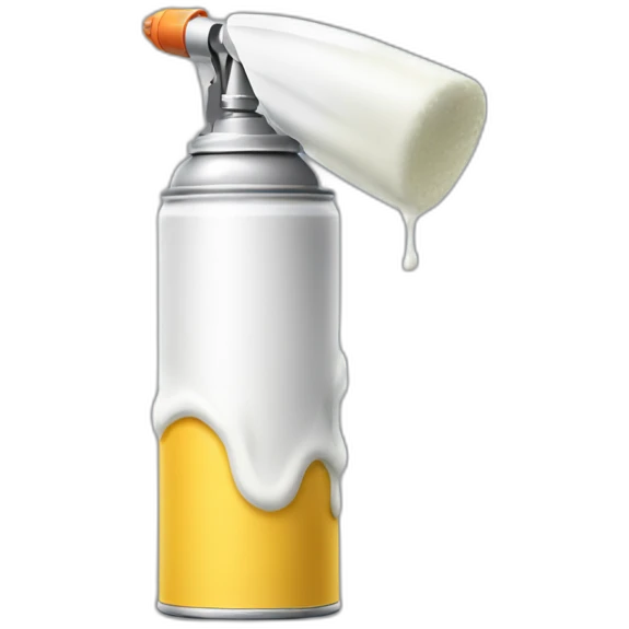 Whipped creap spray can spraying emoji