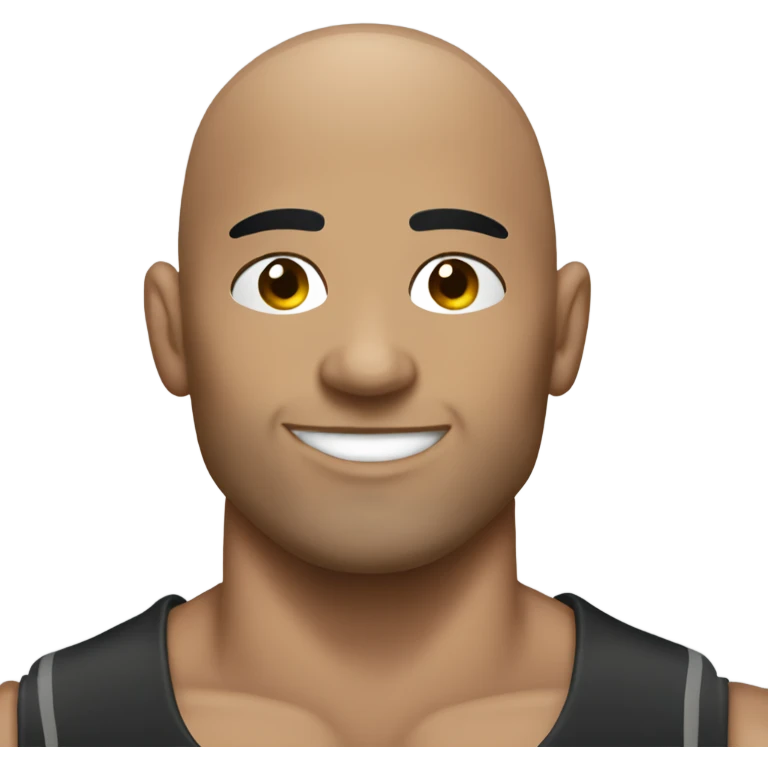 Ball guy with the rock tattoo on his bald head emoji
