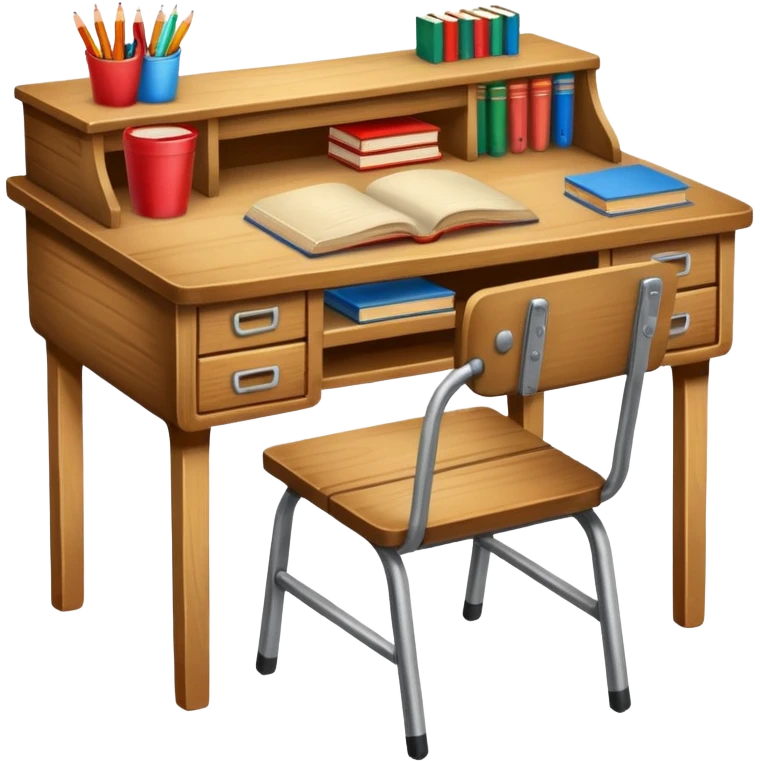 school desk viewed from front emoji