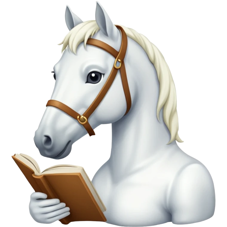 reading white horse emoji