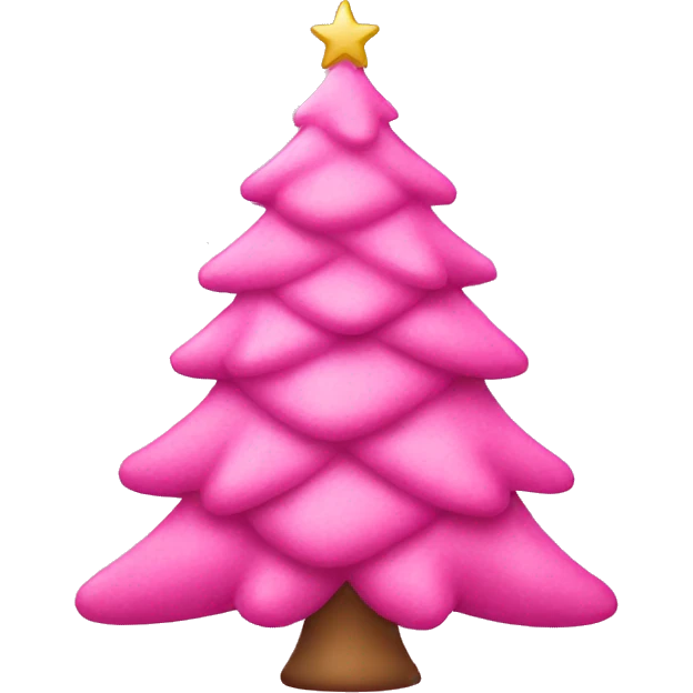 Pink Christmas tree  emoji