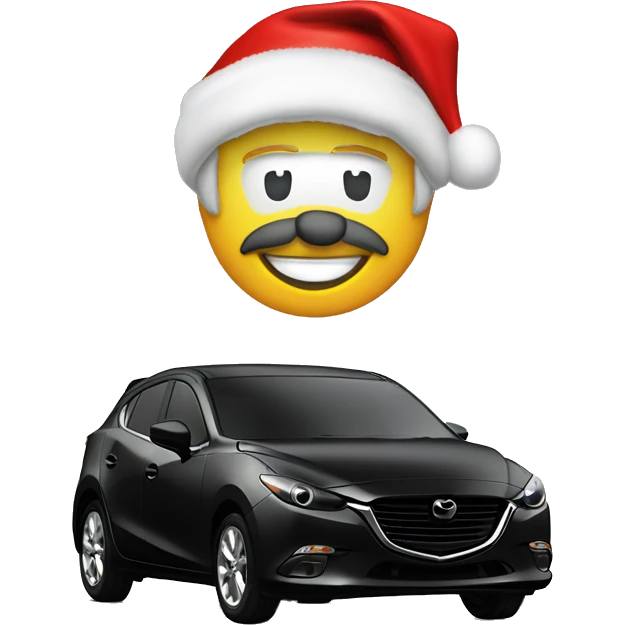 Mazda 3 Bl 2010 black witch christmas cap emoji