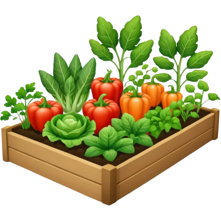 garden bed with growing vegetables  emoji