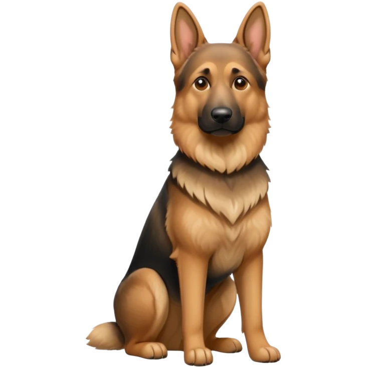 completely tan colored german shepard emoji