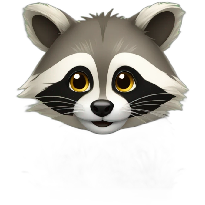 Racoon with Grass emoji