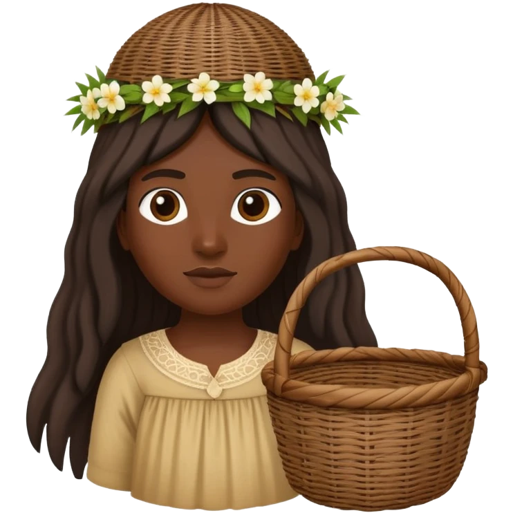 butt wicker basket hair emoji