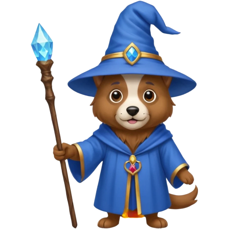 Dog wizard emoji