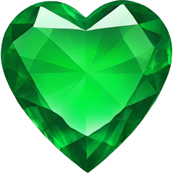 Green heart shaped gem emoji