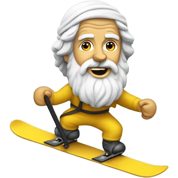 Socrates on skis emoji