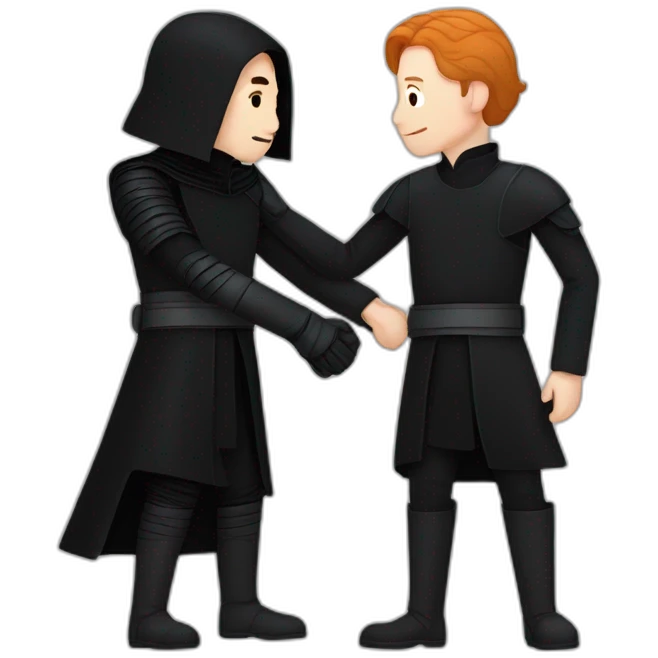 kylo ren and general hux hugging emoji