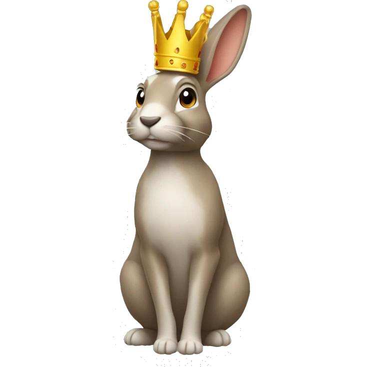 Conejo con corona emoji