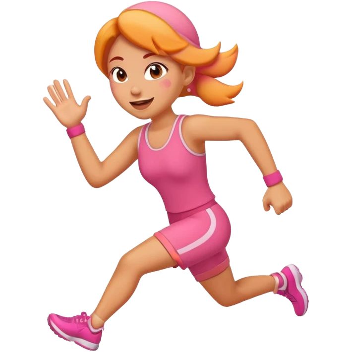 Emoji Peach with hand sprints emoji