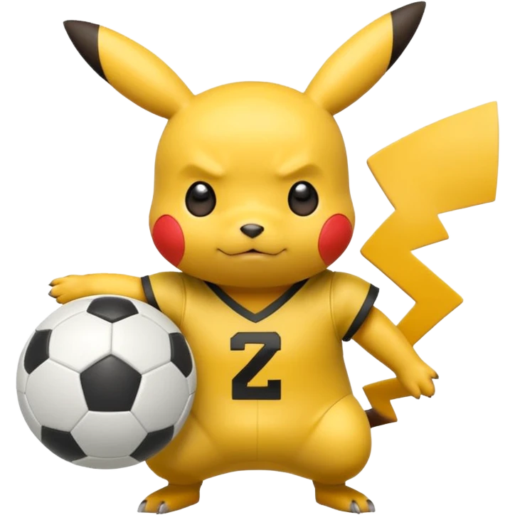 Pikachu as a football player emoji