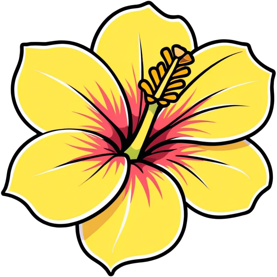 Blue hibiscus flower emoji