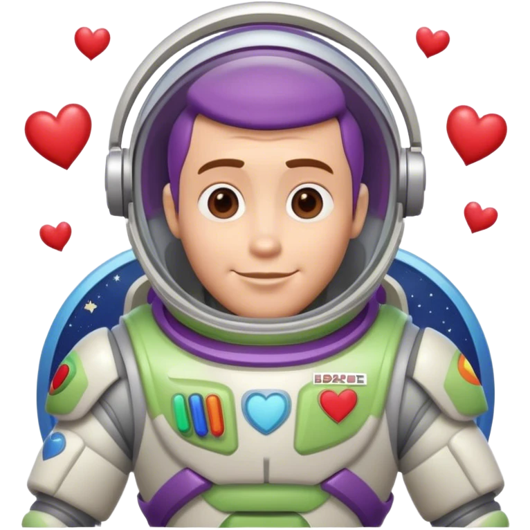 Buzz lightyear with hearts emoji
