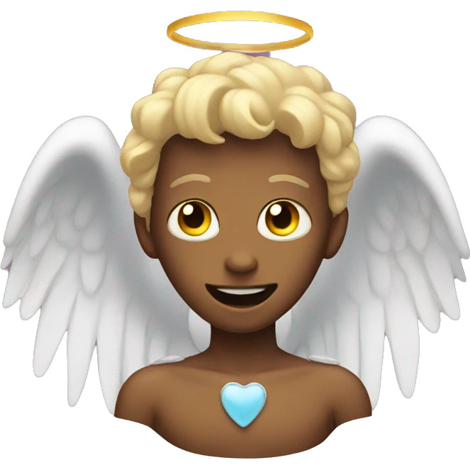 Angel with demon face emoji
