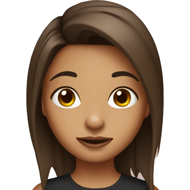 Tattooed brown hair girl emoji