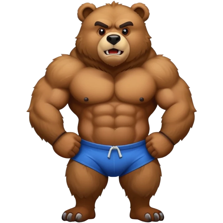 pumped up furry bear emoji