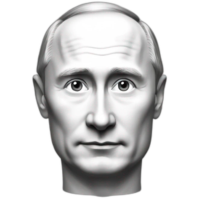 vladimir putin head only monotone emoji