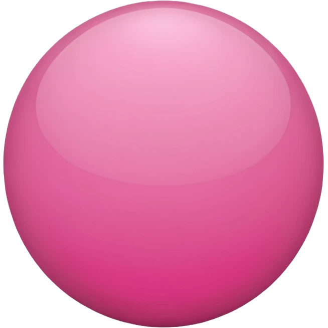 a spherical monochromatic pink  emoji