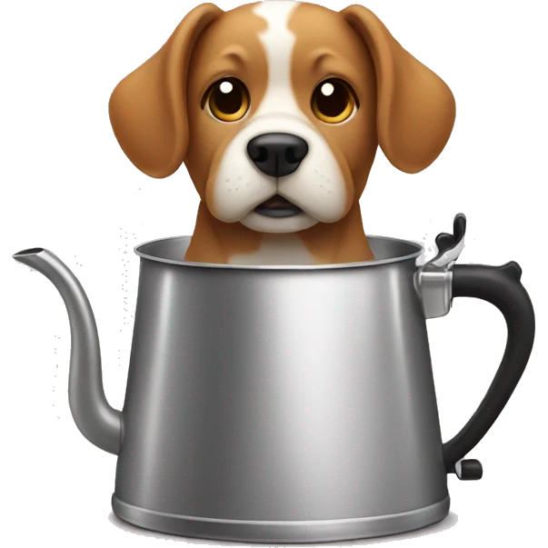 Dog in a kettle  emoji