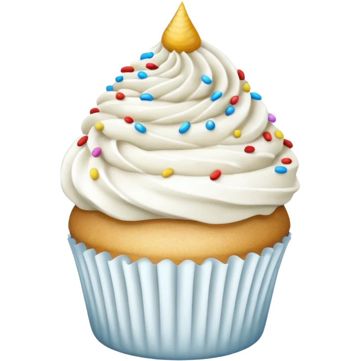 Glitter White Cupcake emoji