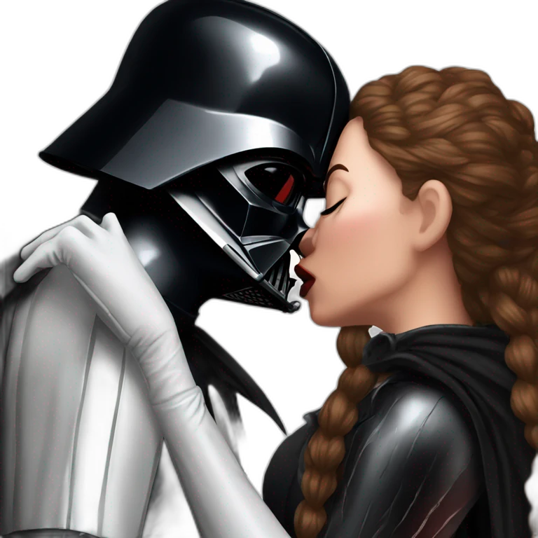 Darth vader and venom kiss emoji