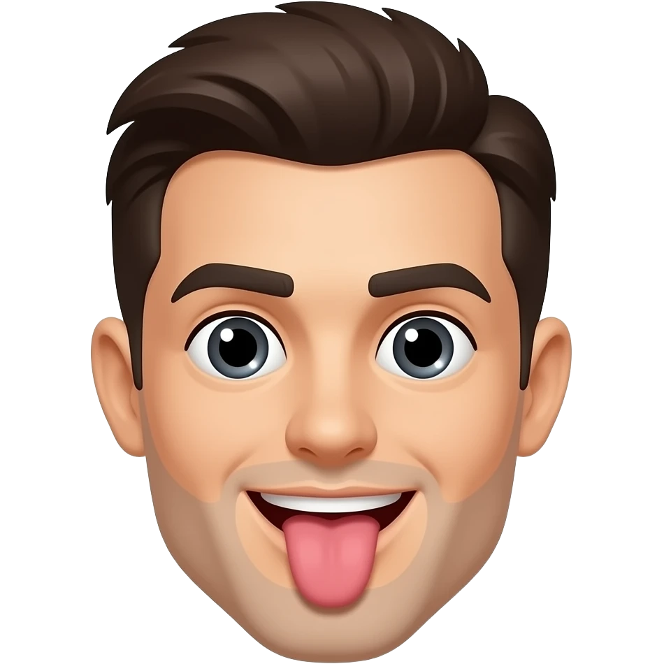 Emoji with tongue up emoji